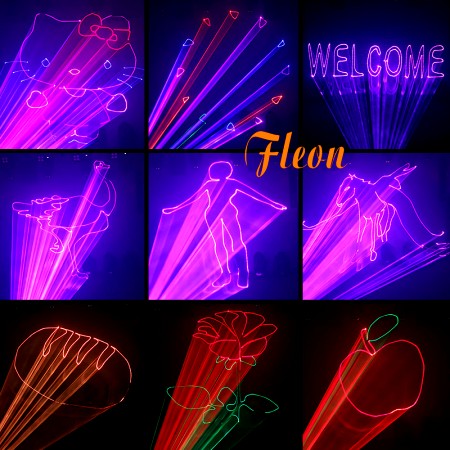 Puissant lumière Laser animation